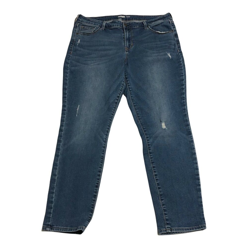 Old Navy Womens Jeans Size 14 Short Rockstar Super Skinny Denim Blue Jeans